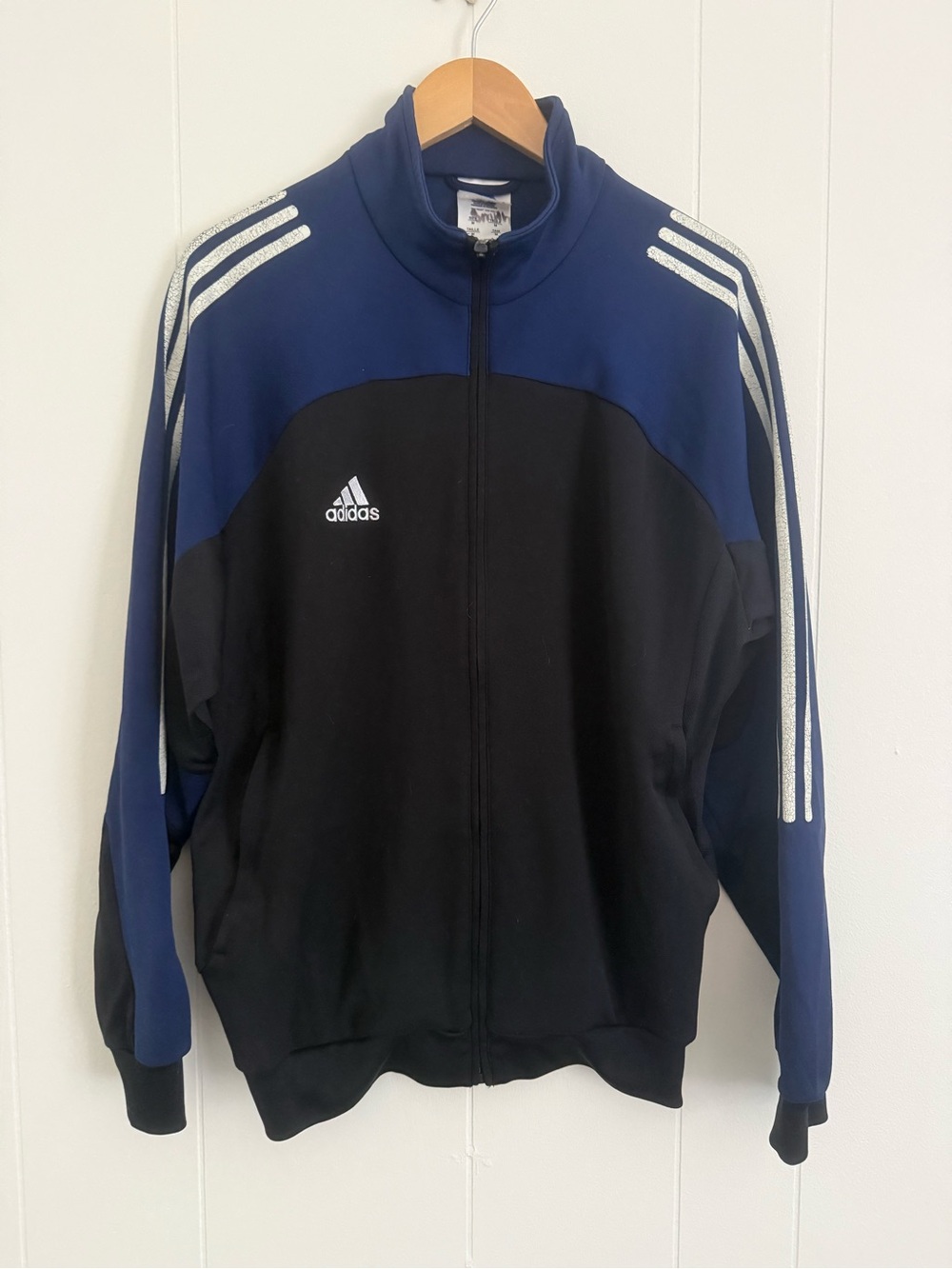 Adidas Vintage Men's Black & Navy Track Jacket